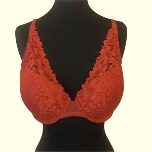 Auden Burnt Orange Lace Push Up Bra